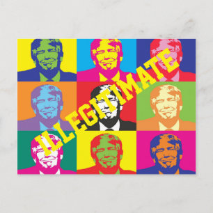 "Illegaal" met regenbooggekleurde Trump-vlakken Briefkaart