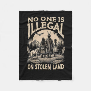 Illegaal op gestolen land 90's fleece deken