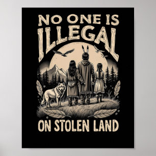 Illegaal op gestolen land 90's poster