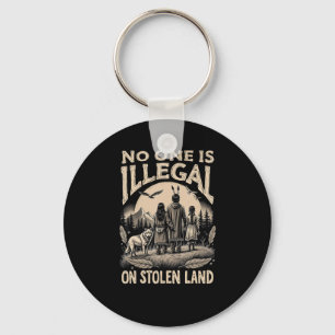 Illegaal op gestolen land 90's sleutelhanger