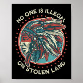 Illegaal op gestolen land tegen Trump-protest Poster (Voorkant)