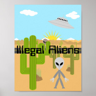 Illegaal Poster voor vreemdelingen