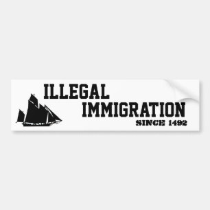 Illegale immigratie bumpersticker