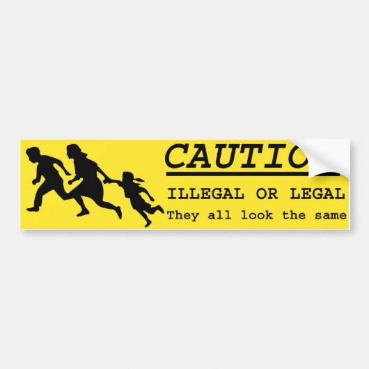 Illegale of legale Bumpersticker voor het overstek (Voorkant)