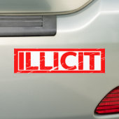 Illegale Stempel Bumpersticker (Op auto)