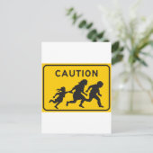 Illegale wegmarkering voor buitenweg briefkaart (Staand voorkant)