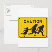 Illegale wegmarkering voor buitenweg briefkaart (Voorkant / Achterkant)