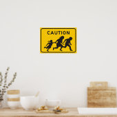 Illegale wegmarkering voor buitenweg poster (Keuken)