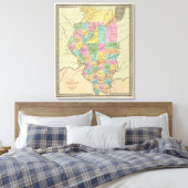 Illinois 13 canvas afdruk (Insitu (Slaapkamer))