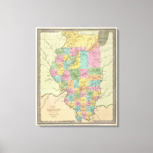 Illinois 13 canvas afdruk
