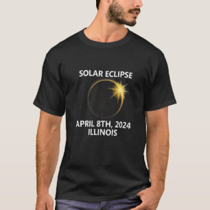 Illinois 2024 Solar Eclipse Benton Carobligale Eva T-shirt