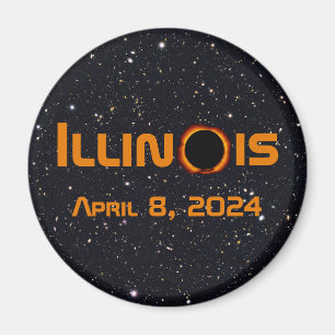 Illinois 2024 totale zonsverduistering magneet