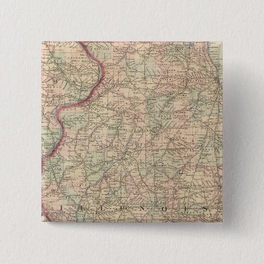 Illinois 2 vierkante button 5,1 cm (Voorkant)
