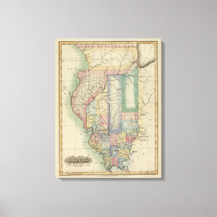 Illinois 6 canvas afdruk