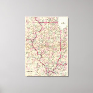 Illinois 6 canvas afdruk