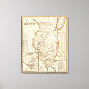 Illinois 9 canvas afdruk
