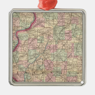 Illinois 9 metalen ornament