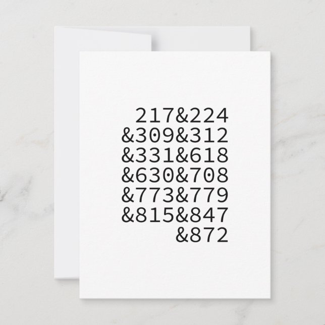 Illinois Area Codes (Voorkant)