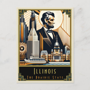 Illinois Art. Deco Briefkaart