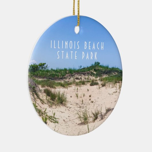 Illinois Beach State Park Ceramic Ornament (Rechts)