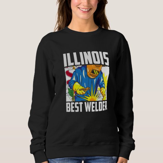 Illinois Best Welder Ironworker Ironsmith Welding  Trui (Voorkant)