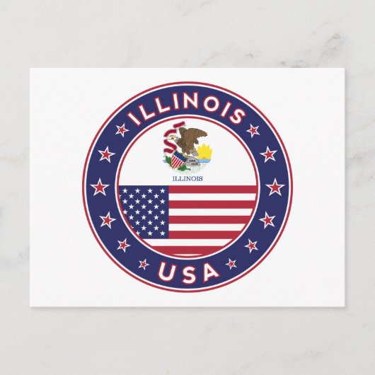 Illinois Briefkaart (Voorkant)