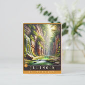 Illinois | Carte postale État hyper-réaliste (Debout devant)