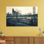 Illinois Central Railroad Build Train Chicago Canvas Afdruk (Insitu (Woonkamer))