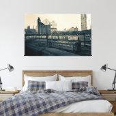 Illinois Central Railroad Build Train Chicago Canvas Afdruk (Insitu (Slaapkamer))