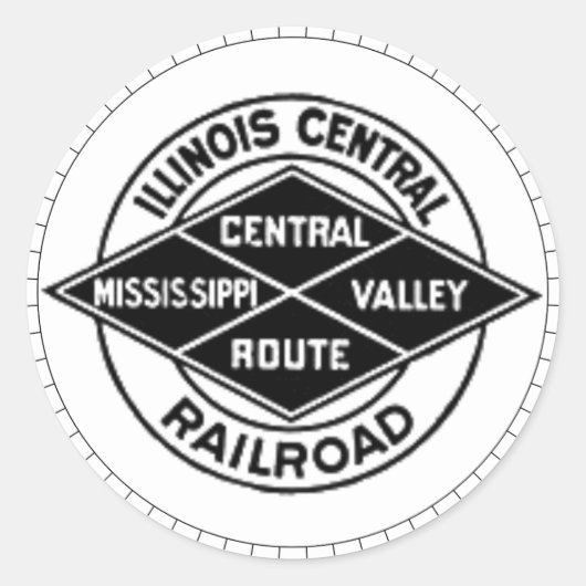Illinois Central Railroad  Logo Stickers (Voorkant)