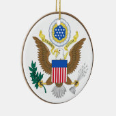 Illinois Ceramic Kerstmis Ornament (Rechts)