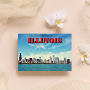 Illinois Chicago Skyline Print Briefkaart