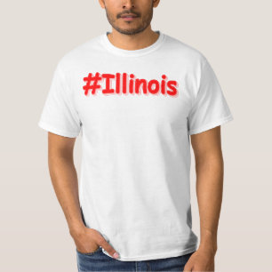 "#Illinois " Cute Design. Bestel nu T-shirt
