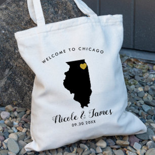 Illinois Destination Mariage Bienvenue Sac Fourre-