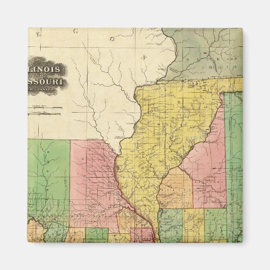 Illinois en Missouri Magneet (Voorkant)