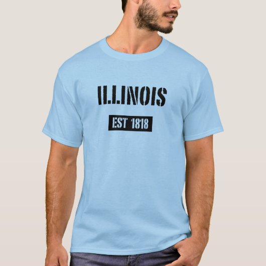 Illinois EST 1818 T-Shirt (Voorkant)