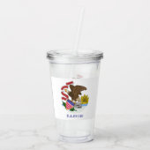 Illinois Flag Acryl Drinkbeker (Achterkant)