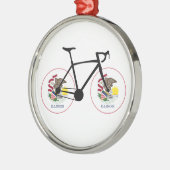 Illinois Flag Cycling Metalen Ornament (Links)
