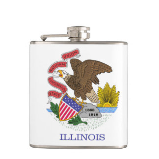 Illinois Flag Heupfles