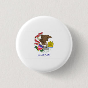 Illinois FLAG International Ronde Button 3,2 Cm