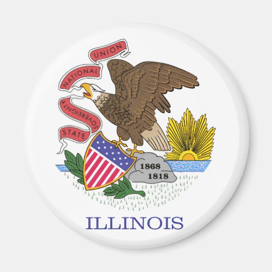 Illinois Flag Magneet (Voorkant)