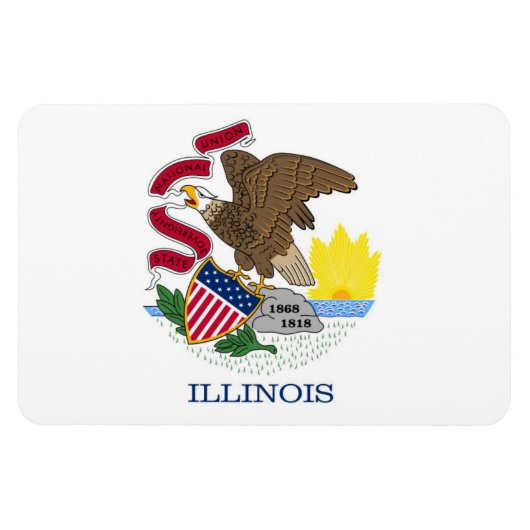 Illinois Flag Magneet (Horizontaal)