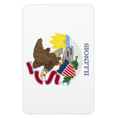 Illinois Flag Magneet (Verticaal)