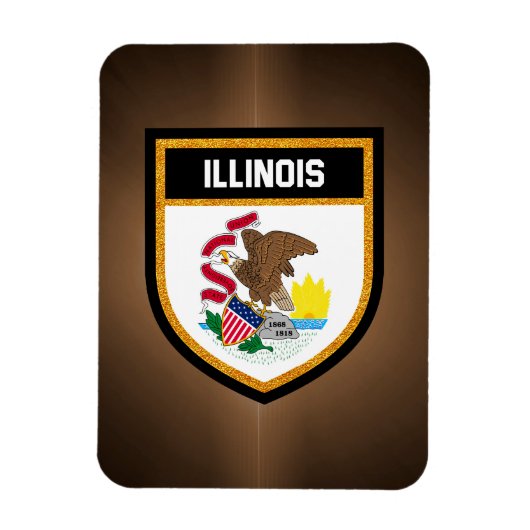 Illinois Flag Magneet (Verticaal)