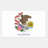 Illinois Flag Rechthoekige Sticker (Voorkant)