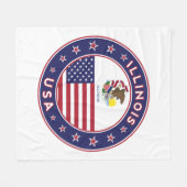 Illinois Fleece Deken (Voorkant (Horizontaal))