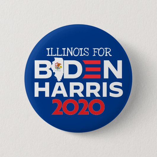 Illinois for Biden Harris 2020 Ronde Button 5,7 Cm (Voorkant)