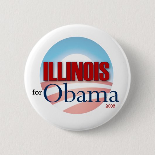 Illinois for Obama Ronde Button 5,7 Cm (Voorkant)