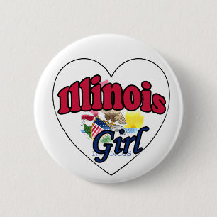 Illinois Girl Ronde Button 5,7 Cm