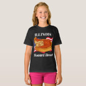 Illinois Girl's Dark T-Shirt (Devant entier)
